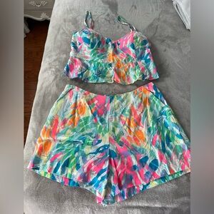 Lilly Pulitzer Linnea 2 piece Crop Top Short Set